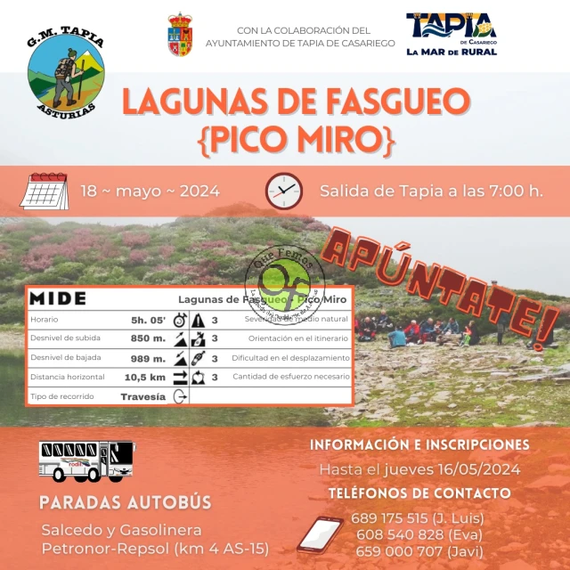 Grupo de Montaña Marqués de Casariego: Ruta a las Lagunas de Fasgueo