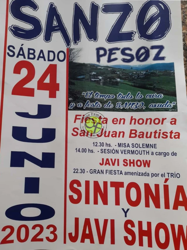 Fiesta de San Juan Bautista 2023 en Sanzo