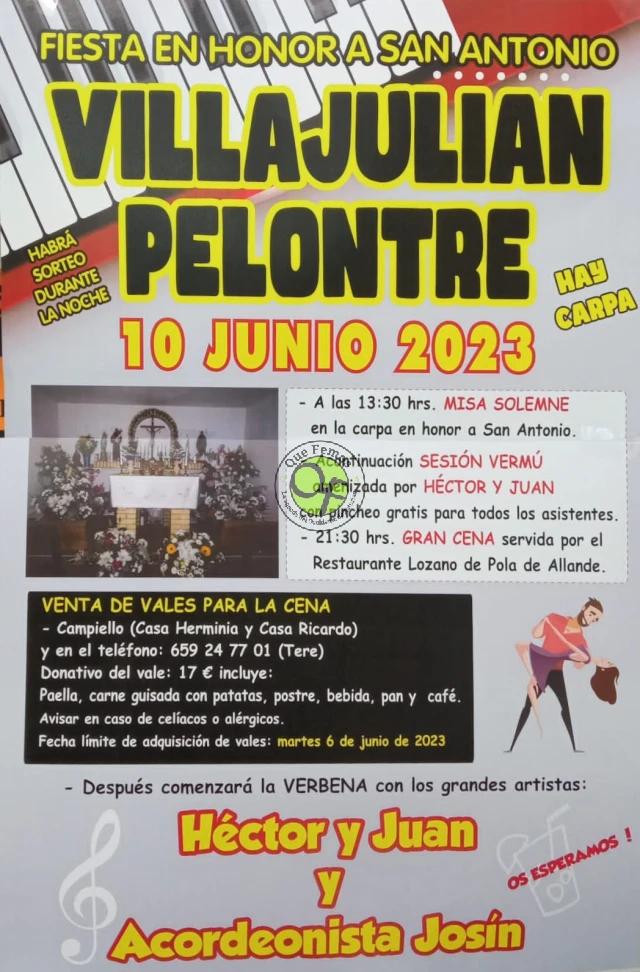 Fiesta de San Antonio 2023 en Villajulián y Pelontre