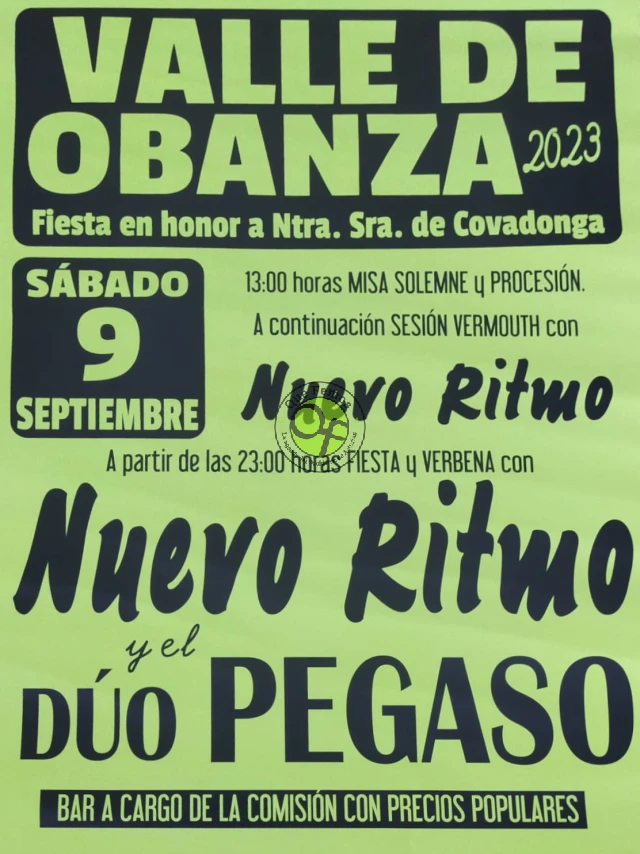 Fiesta en honor a Nuestra Señora de Covadonga 2023 en Valle de Obanza