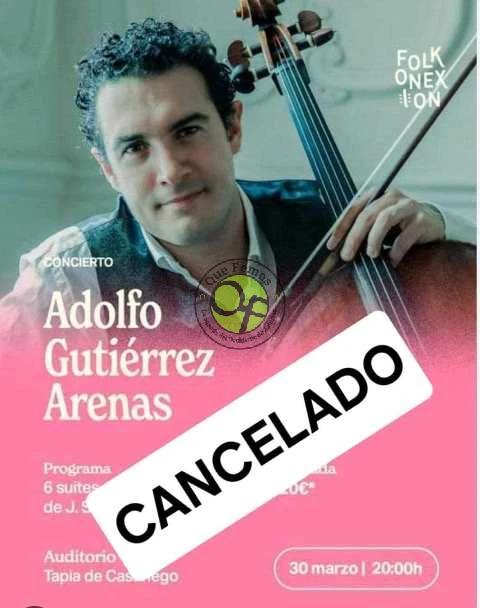 CONCIERTO CANCELADO Tapia acoge un concierto de Adolfo Gutiérrez Arenas