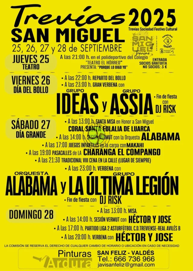 Fiestas de San Miguel 2025 en Trevías