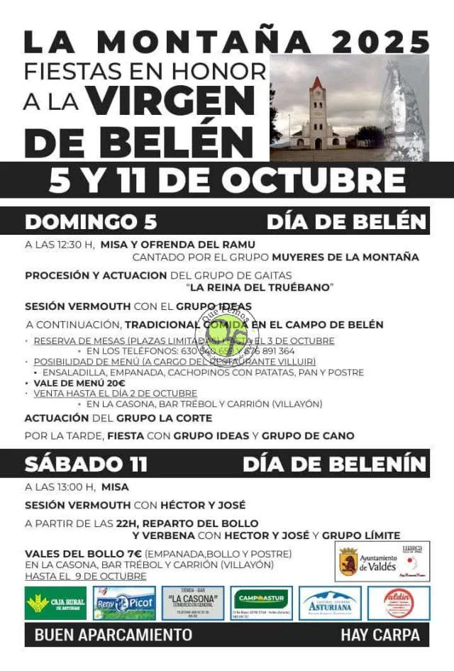 Fiestas de la Virgen de Belén 2025 en La Montaña