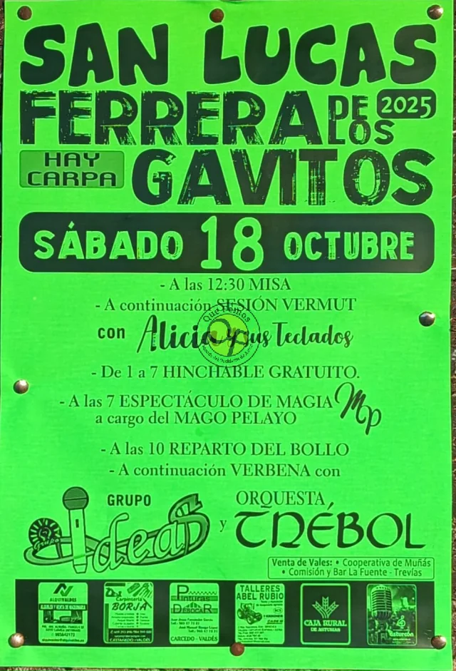 Fiesta de San Lucas 2025 en Ferrera de los Gavitos