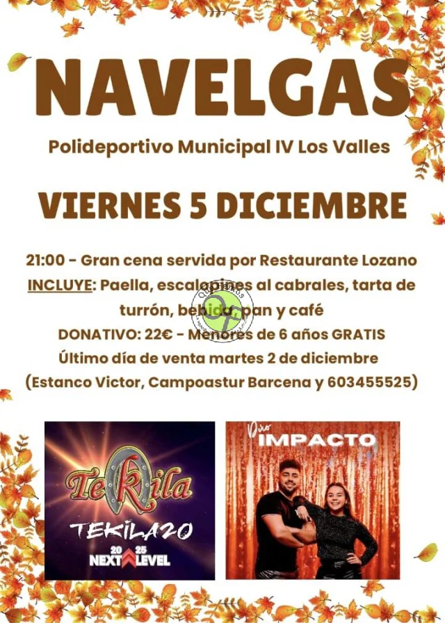 Cena y fiesta en Navelgas