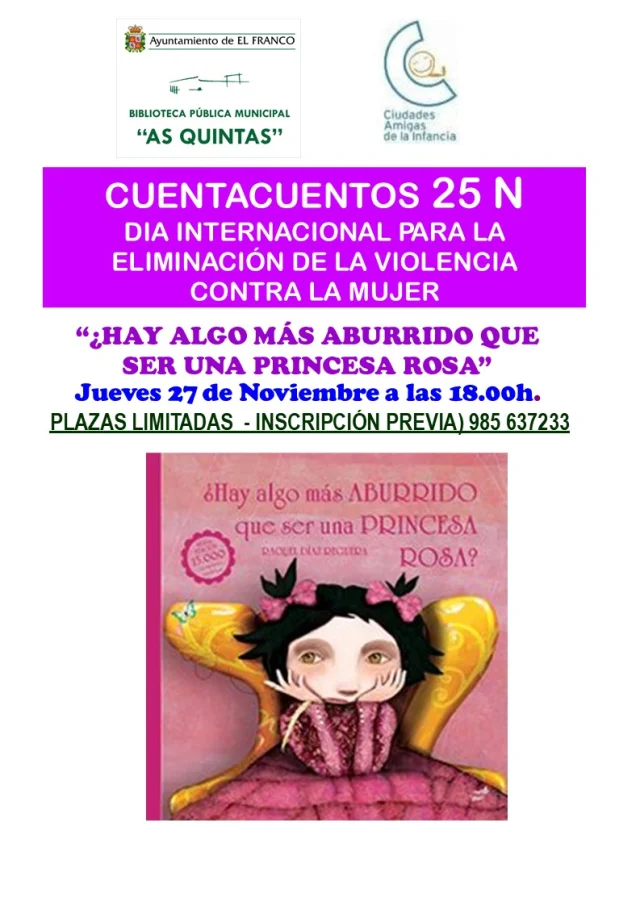 Cuentacuentos en la Biblioteca de As Quintas por el 25N