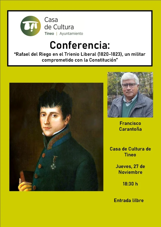 Conferencia de Francisco Carantoña en Tineo sobre Rafael del Riego