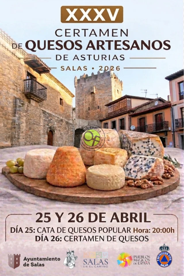 Certamen de Quesos Artesanos de Asturias 2026 en Salas