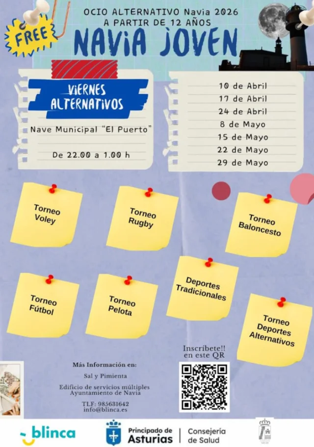 Siguen los Viernes Alternativos de Navia Joven 2026 durante abril y mayo