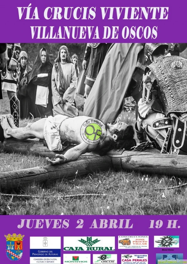Vía Crucis Viviente en Villanueva de Oscos: Semana Santa 2015