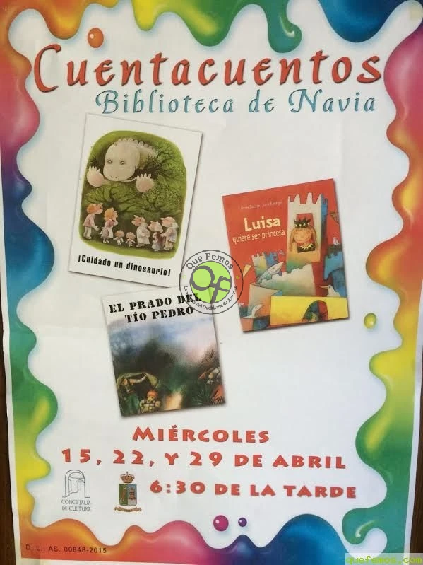 Cuentacuentos en la biblioteca de Navia: abril 2015