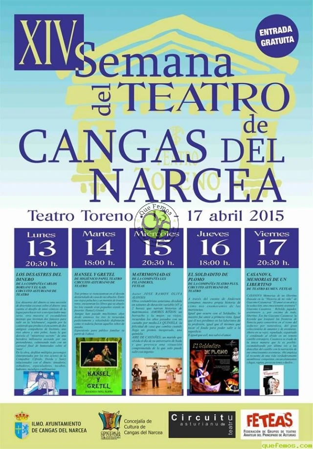 XIV Semana del Teatro de Cangas del Narcea 2015