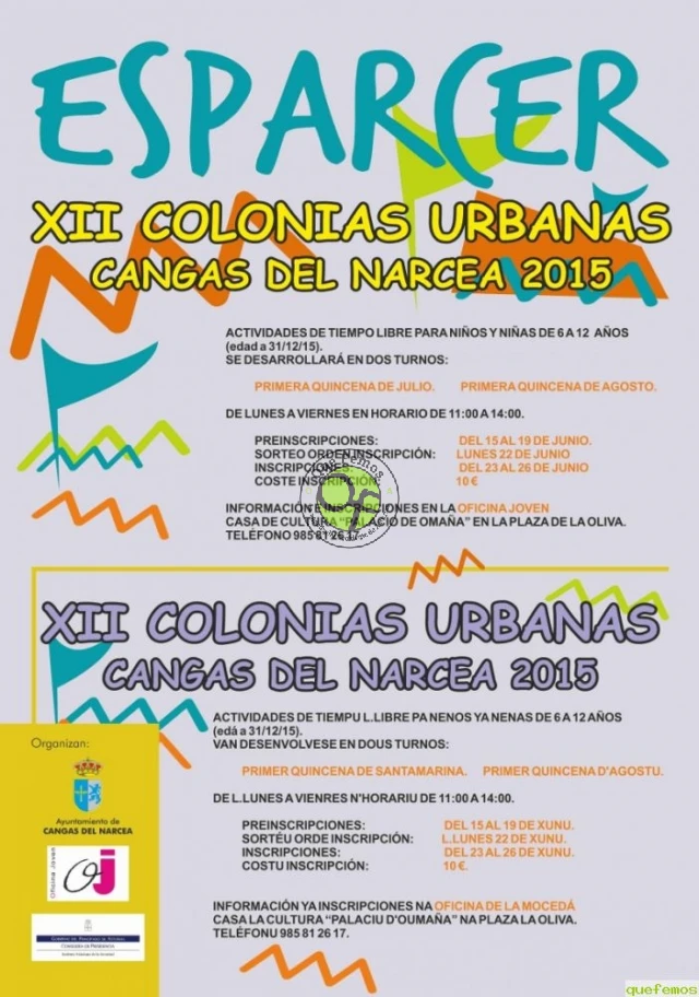 XII Colonias urbanas Cangas del Narcea 2015