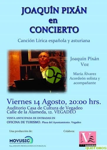 Concierto de Joaquín Pixán en Vegadeo