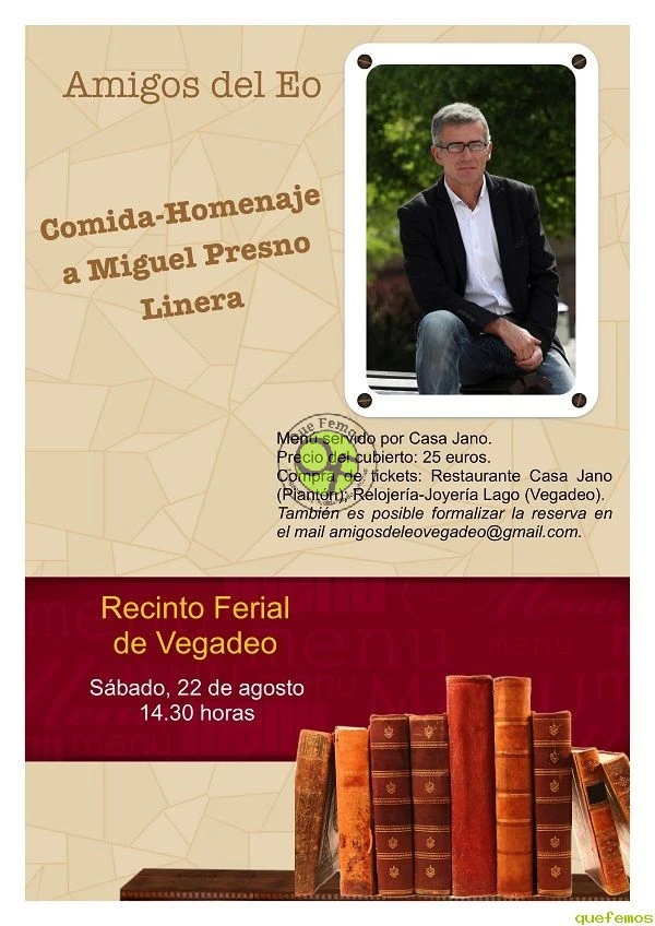Comida-Homenaje a Miguel Ángel Presno Linera en Vegadeo