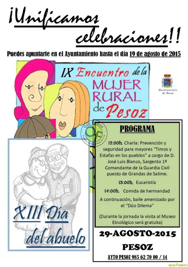 IX Encuentro de la Mujer Rural y XIII Día del Abuelo 2015 en Pesoz