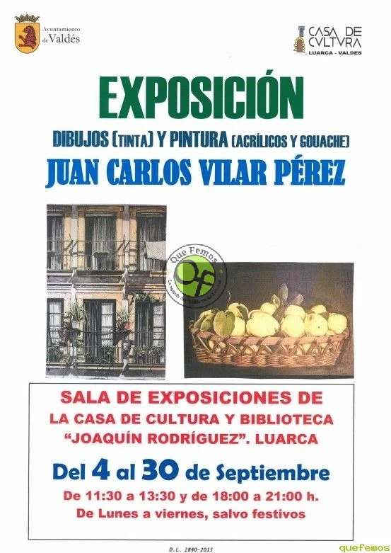 Exposición de dibujos y pintura de Juan Carlos Vilar Pérez en Luarca