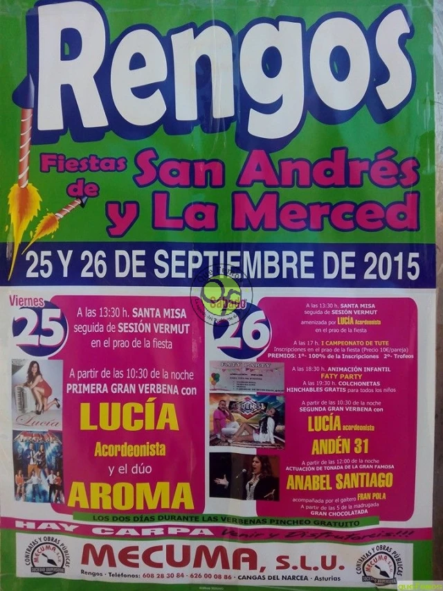 Fiestas de San Andrés y La Merced 2015 en Rengos