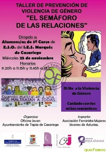 Taller de prevencion de violencia de género en Tapia