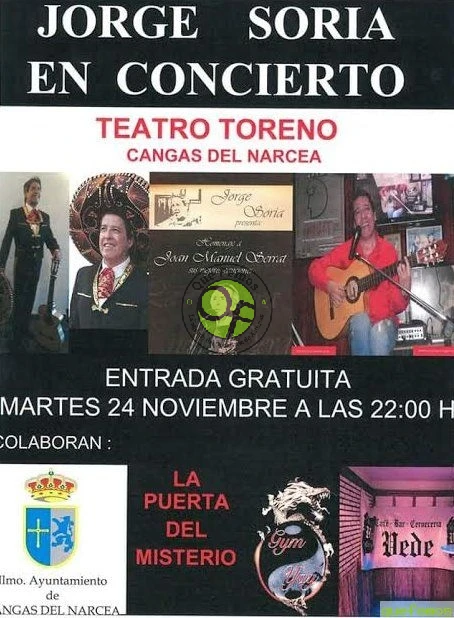 Concierto de Jorge Soria en el teatro Toreno de Cangas