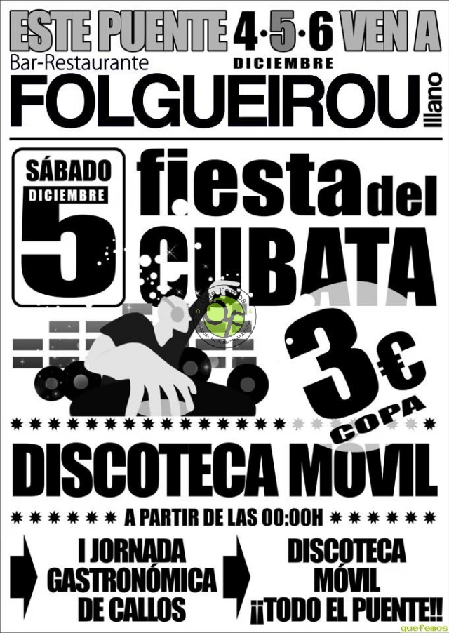 Fiesta del Cubata en Folgueirou: puente de diciembre 2015