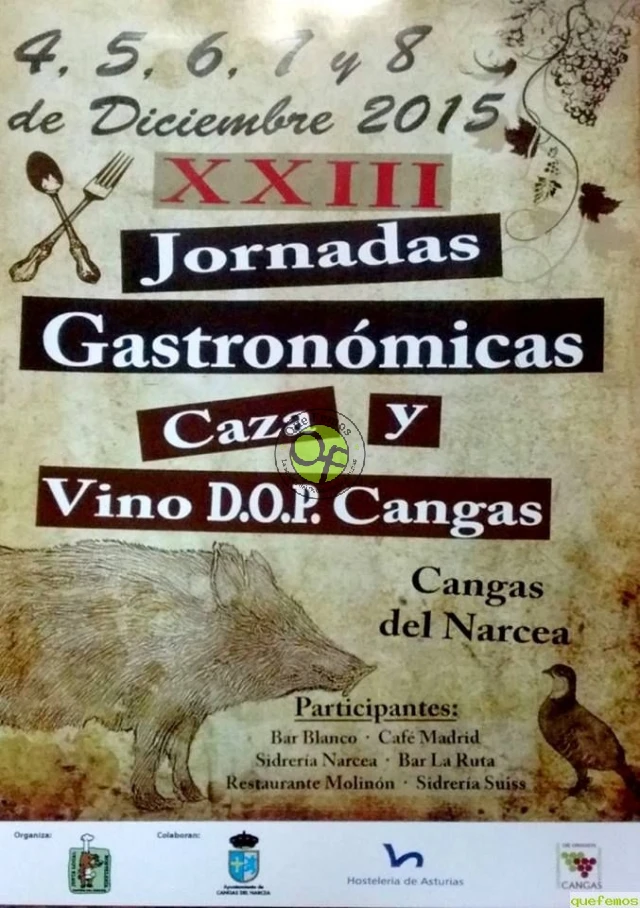 XXIII Jornadas Gastronómicas Caza y Vino D.O.P. Cangas