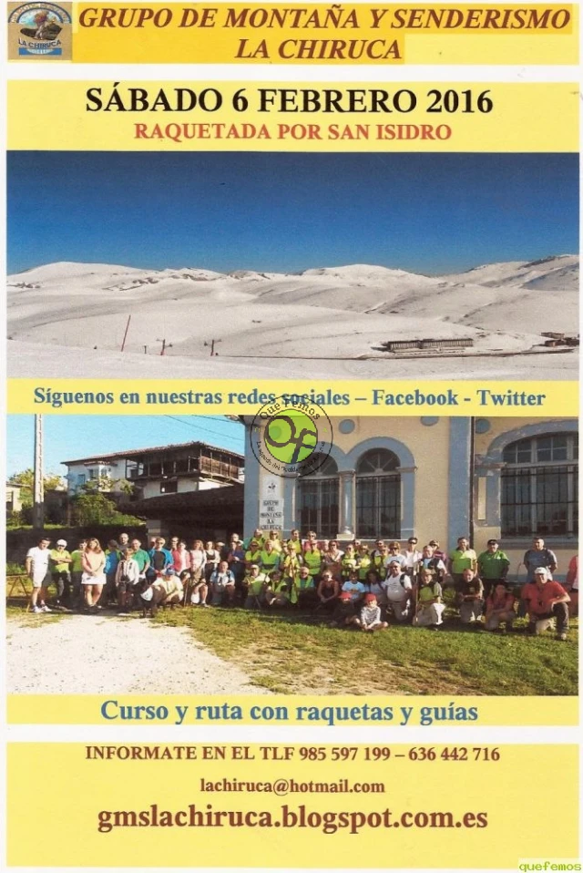Grupo de Montaña La Chiruca: Raquetada por San Isidro