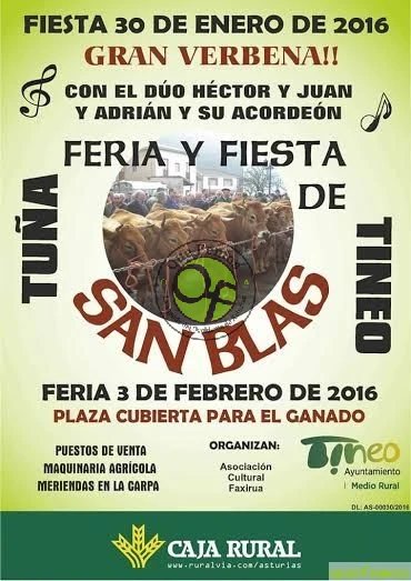 Fiesta y Feria de San Blas 2016 en Tuña
