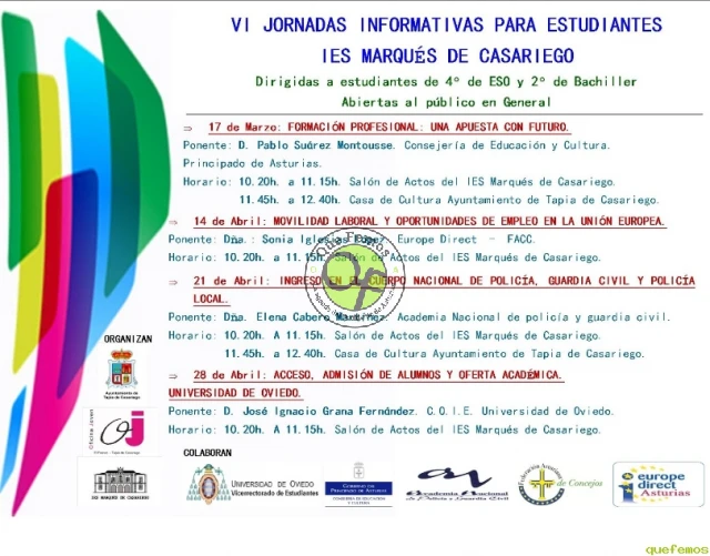 VI Jornadas Informativas para Estudiantes en Tapia de Casariego