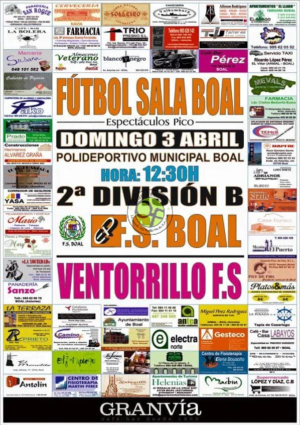 F.S. Boal - Ventorillo F.S.: abril 2016