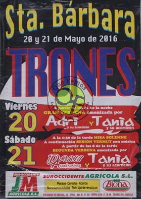 Fiestas de Santa Bárbara 2016 en Trones
