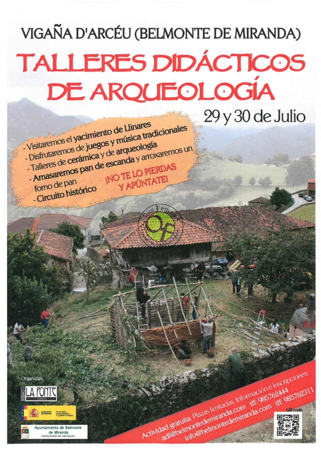 Talleres de Arqueología en Vigaña D'Arceu 2016