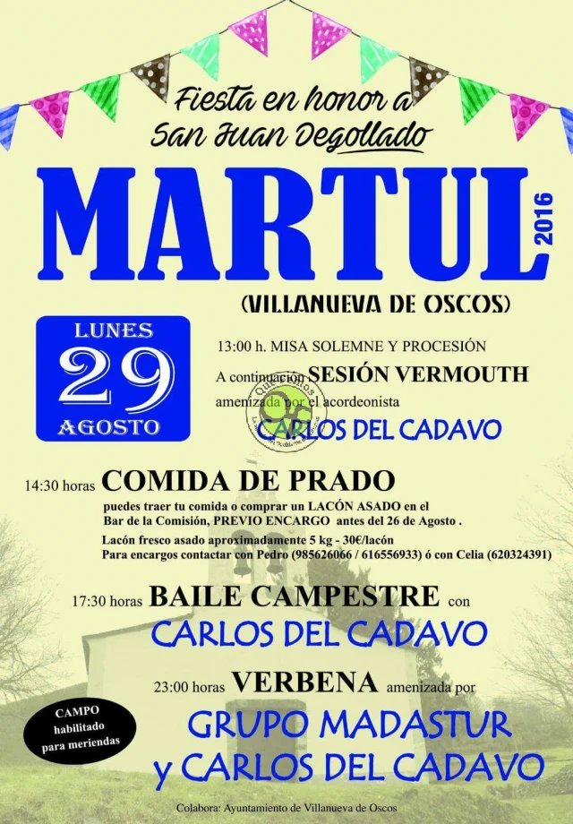 Fiesta de San Juan Degollado 2016 en Martul