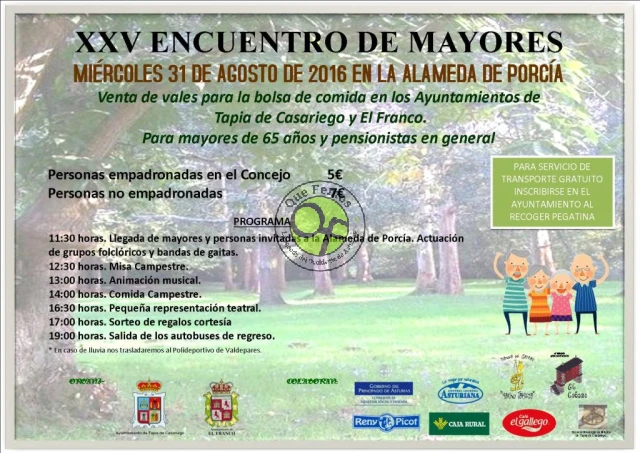 XXV Encuentro de Mayores en Porcía 2016