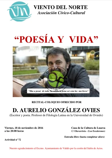 Charla-coloquio de Aurelio González Ovies en Luarca