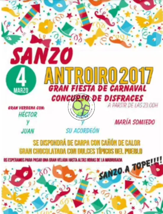 Antroiro 2017 en Sanzo