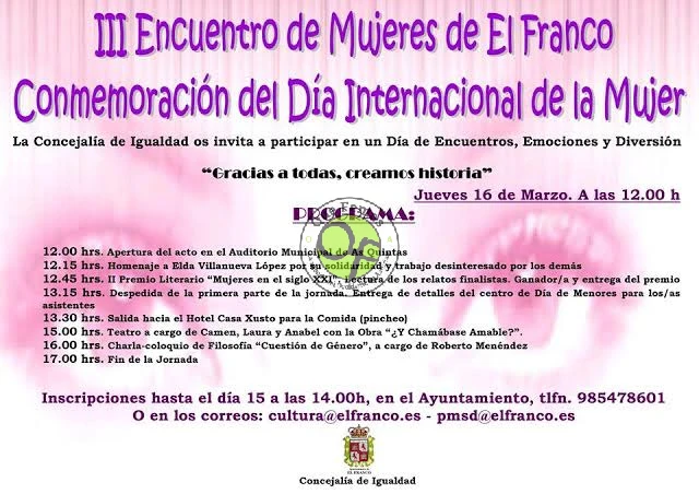 III Encuentro de Mujeres de El Franco 2017-Conmemoración del Día Internacional de la Mujer