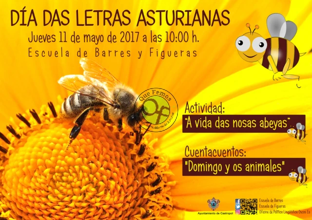 Día das Lletras Asturianas en la escuela de Barres y As Figueiras