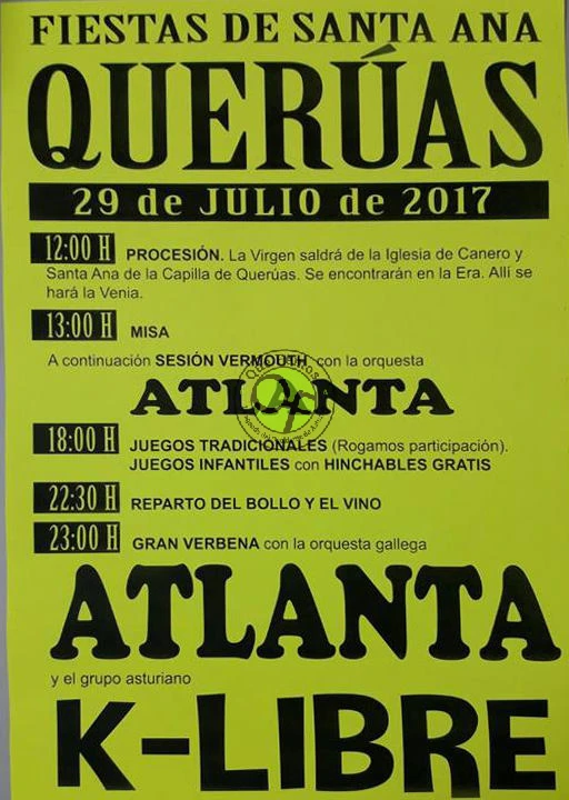 Fiestas de Santa Ana 2017 en Querúas