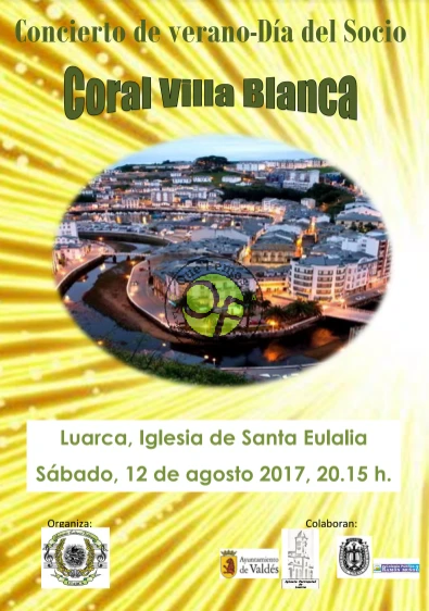 La Coral Villa Blanca de Luarca celebra su Día del Socio con un Concierto de Verano