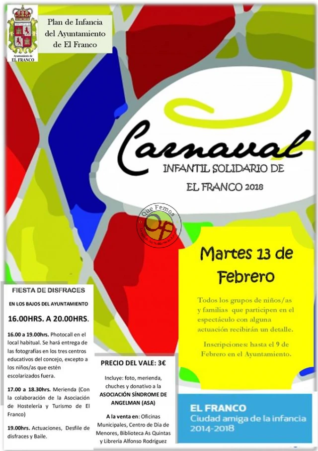 Carnaval Infantil Solidario de El Franco 2018