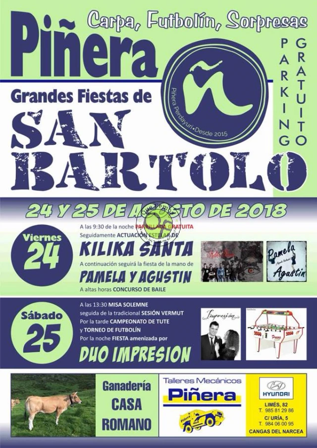 Fiestas de San Bartolo 2018 en Piñera (Cangas del Narcea)