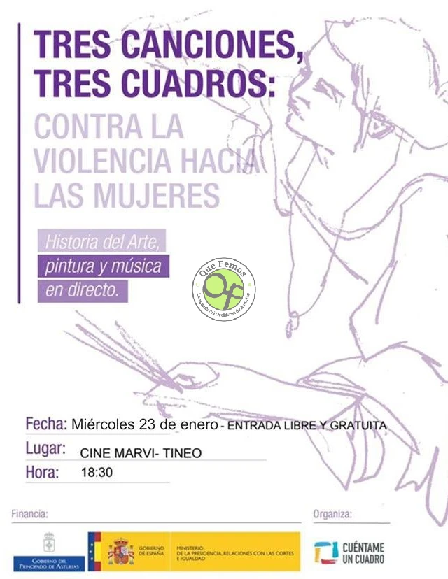 “Tres canciones, tres cuadros: Contra la violencia sobre las mujeres” en Tineo