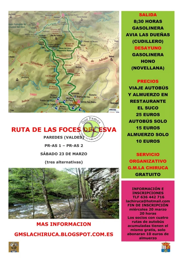 Grupo de Montaña La Chiruca: Ruta de las Foces del Esva