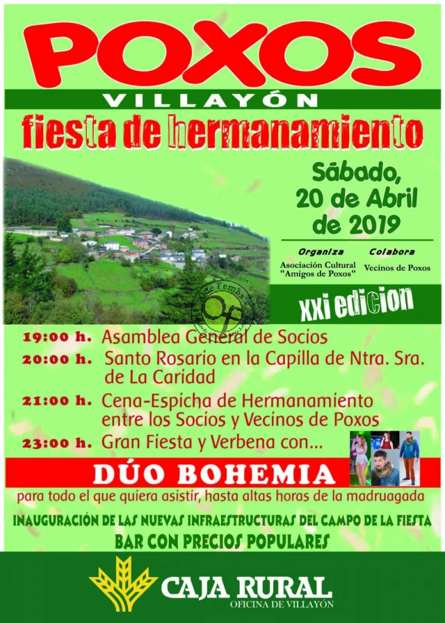 XXI Fiesta de Hermanamiento 2019 en Poxos