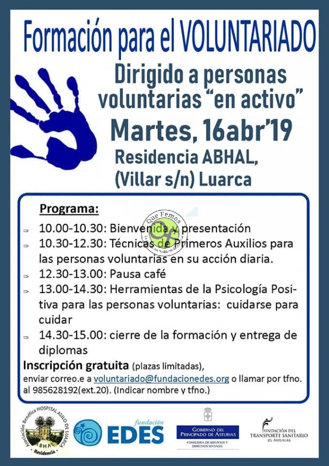 Edes organiza una jornada de formación para el voluntariado en Luarca