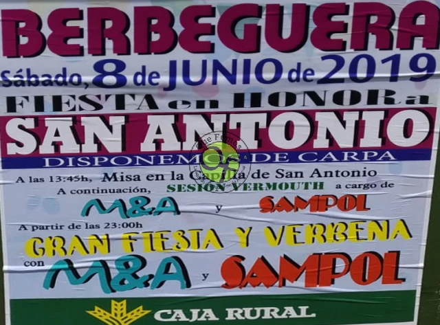 Fiesta de San Antonio 2019 en Berbeguera