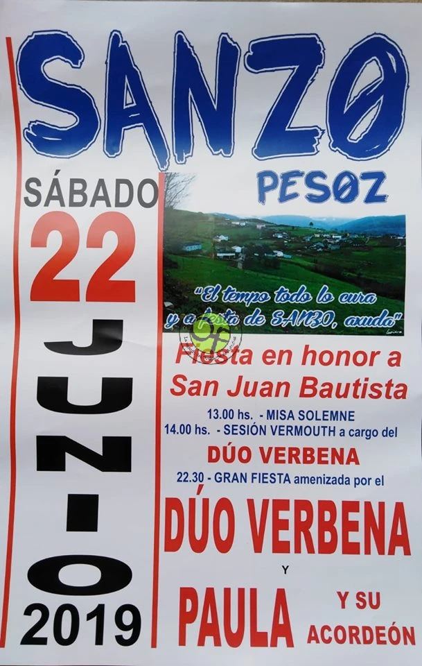Fiesta de San Juan Bautista 2019 en Sanzo