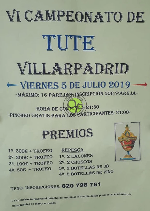 VI Campeonato de Tute en Villarpadrid
