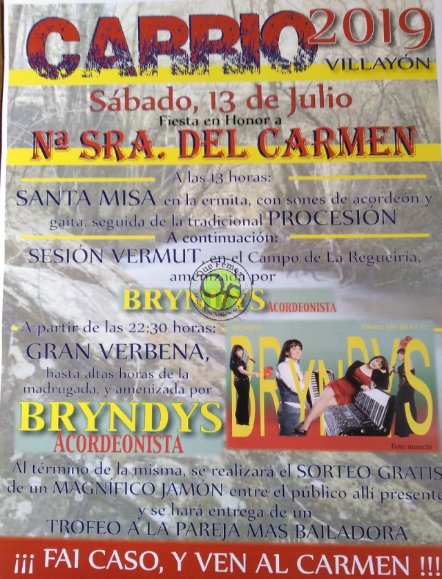 Fiestas de Nuestra Señora del Carmen 2019 en Carrio